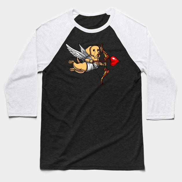 Labrador Retriever Dog Valentines Day Love Pet Baseball T-Shirt by underheaven